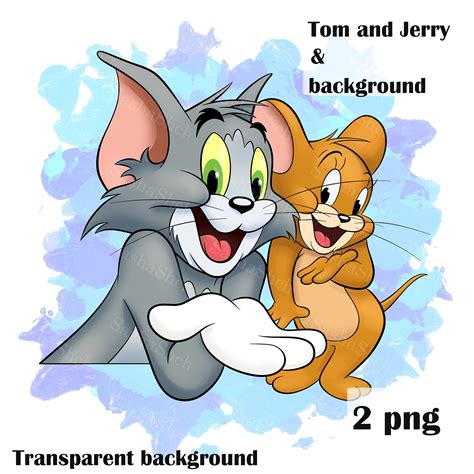 Tom and Jerry PNG, Digital Product, Color Illustrations, Tom and Jerry