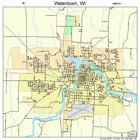 Watertown Wisconsin Street Map 5583975