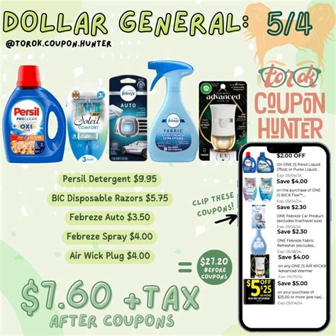 Dollar General Deals & Coupons Saturday 5/4 - Torok Coupon Hunter