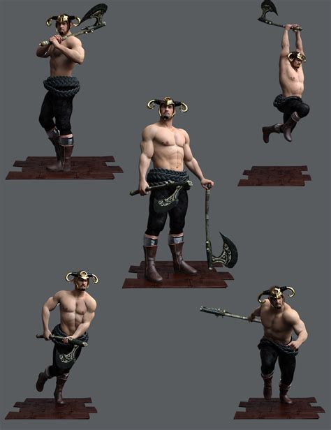 Axe Warrior Poses For Genesis 8 Male Daz 3d