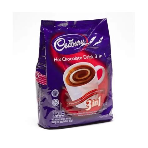 Cadbury 3 In 1 Hot Chocolate Drink 15 X 30g Lazada PH