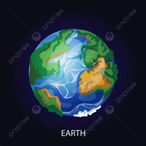 Planet Space Earth Vector Png Images Planet Earth In Dark Space