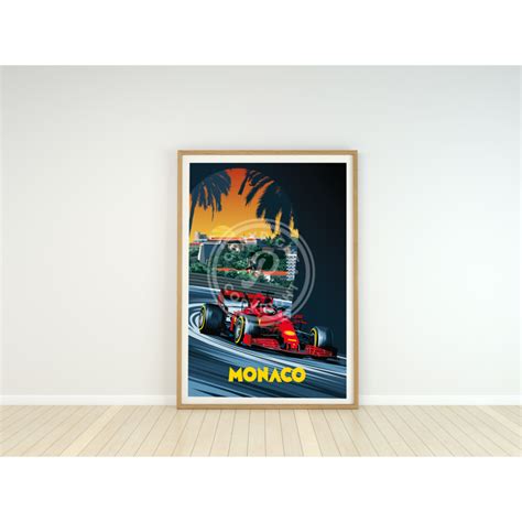 Affiche De Monaco Grand Prix Format 30 X 40 Cm