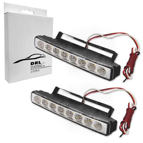 ŚWIATŁA DZIENNE 8 LED AUTOMAT HOMOLOGACJA DRL 5050 9938282759