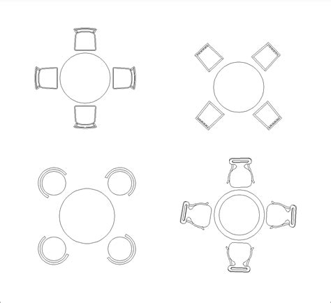 Tische CAD Blöcke DWG Kostenlos Herunterladen