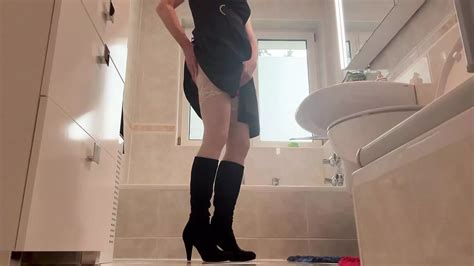 Practical Wrap Dress And Without Panties German Gay Crossdresser Porn