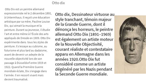 Biographie D Otto Dix