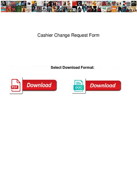 Fillable Online Cashier Change Request Form Cashier Change Request