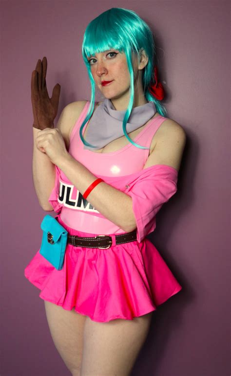 Women Bulma Derivative Sexy Lingerie Set Costume Pink Bodysuit And Crop Top With Mini Skirt