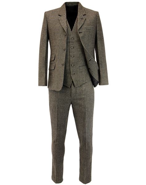 Madcap England Dylan Retro Mod Dogtooth 3 Piece Suit