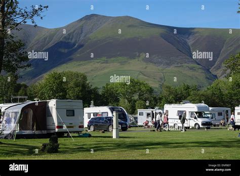 Camping and Caravanning Club Site, Keswick, Lake District Stock Photo - Alamy