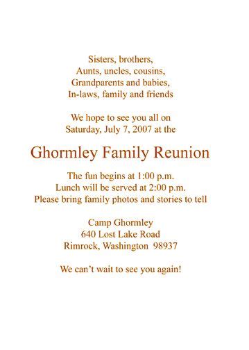 Family Reunion Invitations | Family reunion invitations, Reunion invitations, Class reunion ...