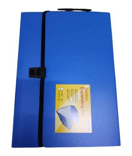 Blue Button Jumbo Expanding File Folder For Office Paper Size A4 At