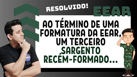 EEAR Ao término de uma formatura da EEAR um terceiro sargento recém