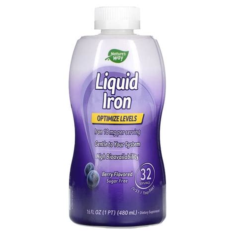 Natures Way Liquid Iron Berry 16 Fl Oz 480 Ml