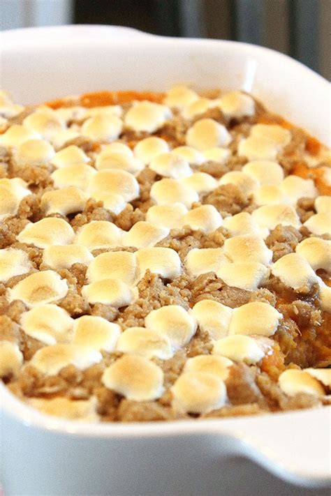 Best Sweet Potato Casserole with Marshmallows and Streusel