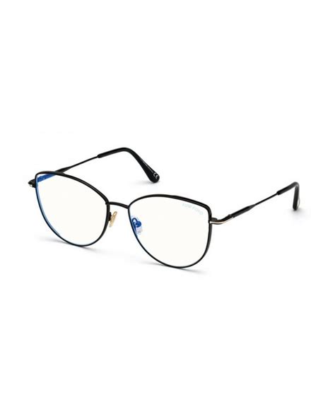 Buy Eyeglasses Tom Ford FT 5667 B 001 Shiny Black Blue Block Lenses