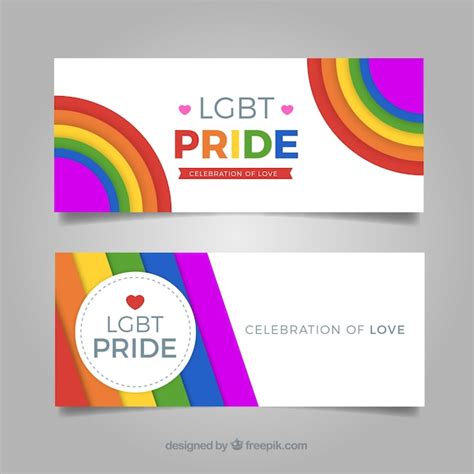 Free Vector | Colorful lgbt pride banners