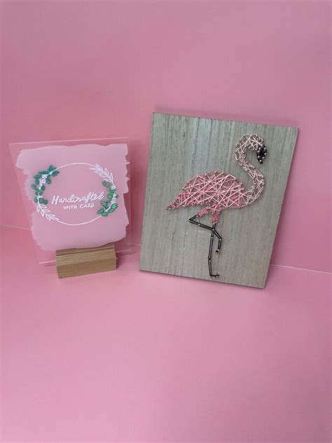 Flamingo String Art By Handcrafted With Care Small Market