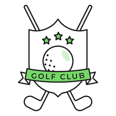 Design Png E Svg De Adesivo De Distintivo Colorido De Estrela De Clube De Bola De Golfe Para