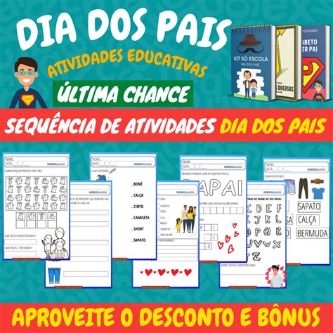 Plano de aula dia dos pais para Educação Infantil e Ensino Fundamental