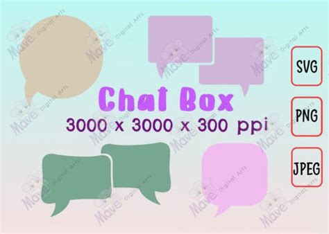 chat conversation box graphic  mave digital arts creative fabrica