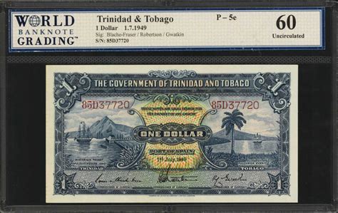 Trinidad And Tobago Government Of Trinidad And Tobago 1 Dollar 1949 Barnebys