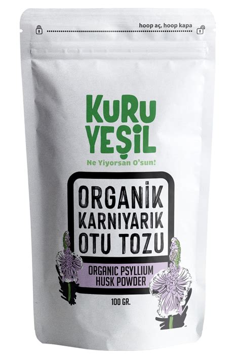 Kuru Yeşil Karnıyarık Otu PSYLLİUM Tozu 100 Gr Glutensiz OnuAl