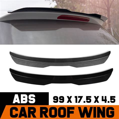 Universal Car Rear Roof Spoiler Wing Abs Decoration Trim Strip Black