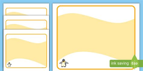 Penguin Themed Editable Classroom Area Display Sign Twinkl