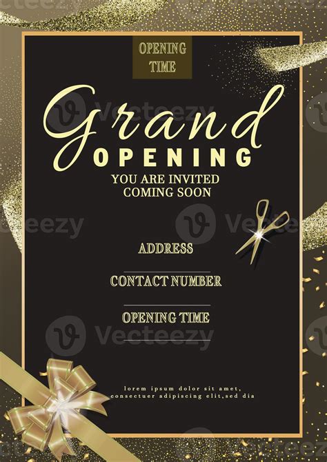 grand opening invitation and invitation card 21902513 Stock Photo at ...