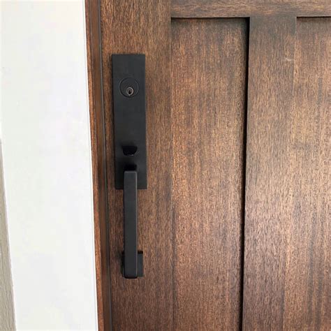 Our New Front Door! • Mindfully Gray | Exterior door hardware