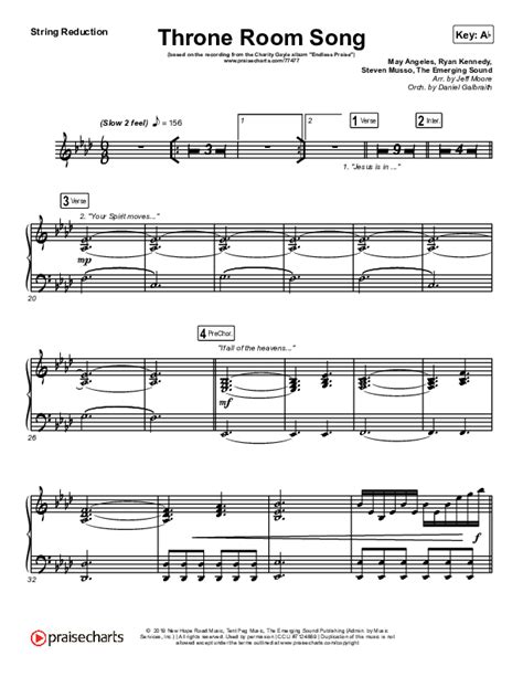 Throne Room Song String Reduction Sheet Music Pdf Charity Gayle