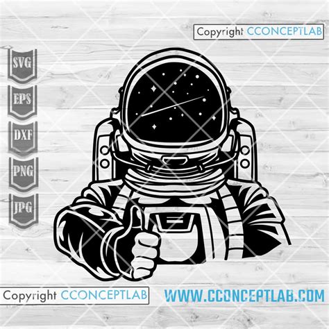 Astronaut Svg Astro Boy Clipart Space Traveler Stencil Galaxy Man