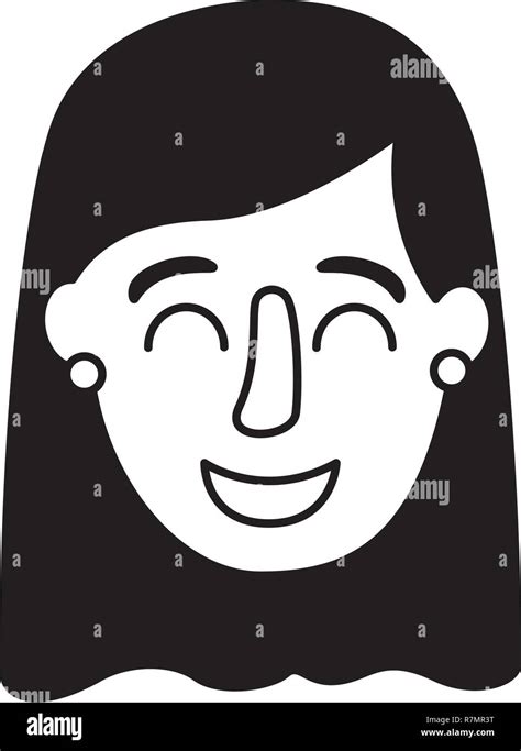 Smiling Woman Face On White Background Stock Vector Image And Art Alamy