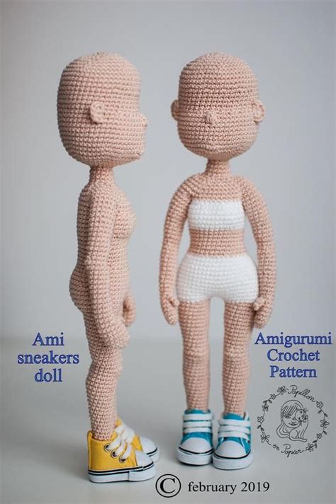 Ami Sneakers Doll Amigurumi Crochet Pattern For Basic Doll Body In