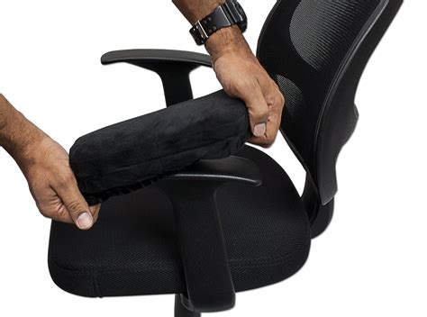 Eurow Foam Black Office Chair Arm Pads – 2 Pack