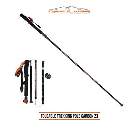 Jual Trekking Pole Z Dhaulagiri Tongkat Gunung Carbon Lipat Foldable