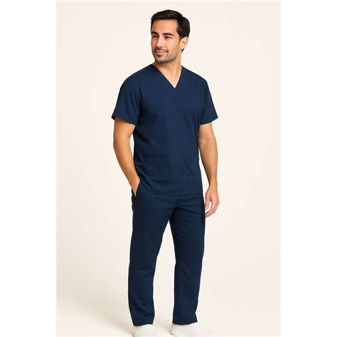 Camisa Scrub Marinho Masculina Enfermagem Privativo Pijama | BRANCURA