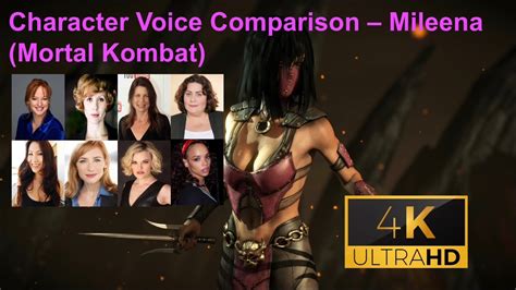 Character Voice Comparison Mileena Mortal Kombat Youtube