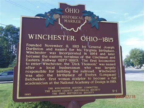 Adams County | Historical marker, Ohio history, Columbus ohio