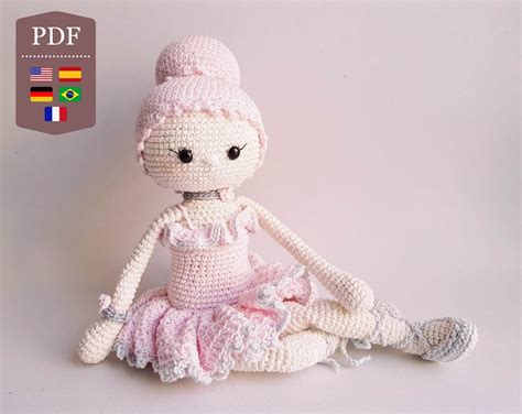 Häkelanleitung Amigurumi Ballerina Amy Flexible Ballerina Puppe