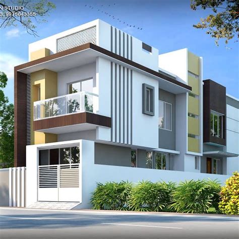 Modern Three Stories Building Exterior Bungalow Design Bungalow