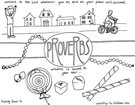 "Proverbs" Bible Coloring Page - Ministry-To-Children