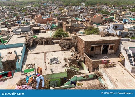view  city  nandababa temple  nandgaon india stock photo