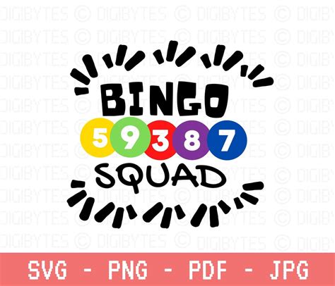 Bingo Svg Bingo Png Bingo for Cricut Shirt Commercial Use Bingo Player ...