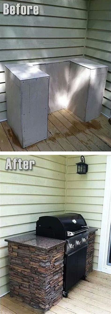 Give Your Deck An Upgraded Look With This Built In Grill Outdoor Diy