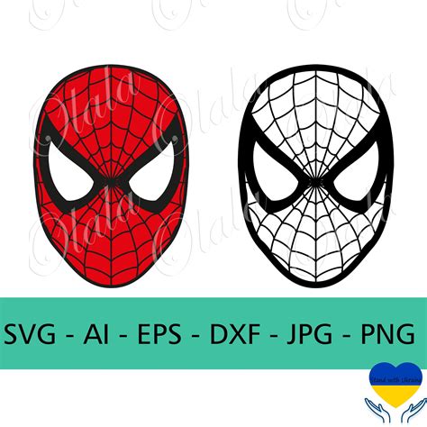 Spiderman Face Svg Digital Instant Download Spiderman Svg Layered Cut