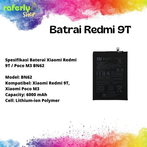 Jual Baterai Xiaomi Redmi T Batre Pocophone Poco M Bn Original