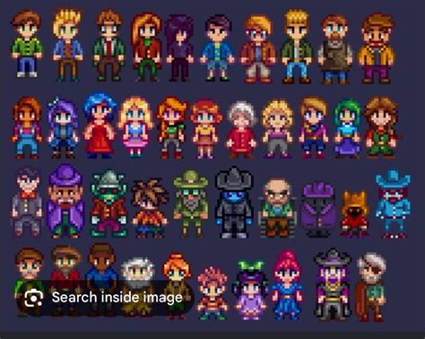 Stardew Valley Characters Stardew Valley Pixel Characters